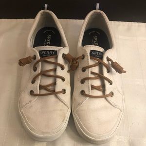 Sperry White Top Sider Slip On Sneakers